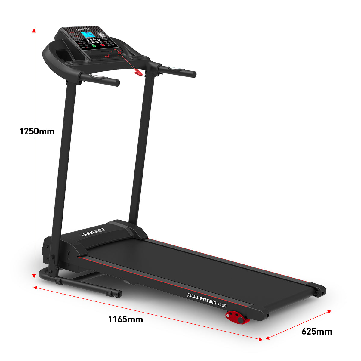 Powertrain K100 Electric Treadmill Foldable Home Gym Cardio