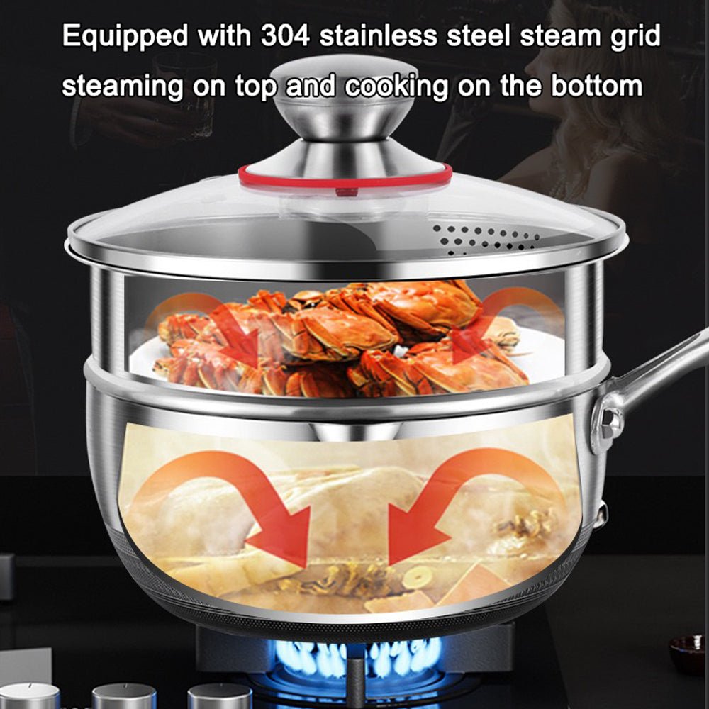 Premium 316 Stainless Steel Non-Stick 22cm Milk Pot with Double-Sided Honeycomb Design