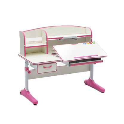 120cm Height Adjustable Children Kids Ergonomic Study Desk Pink AU