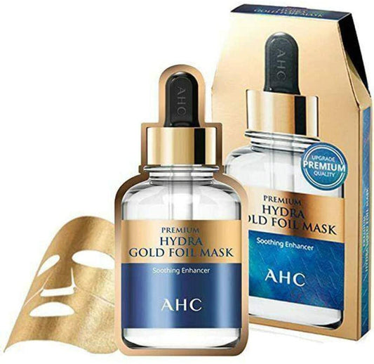 AHC Premium Hydra Gold Foil Mask Soothing Enhancer Whitening Anti Wrinkle 5pc x 25g