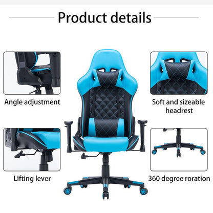 Gaming Chair Ergonomic Racing chair 165° Reclining Gaming Seat 3D Armrest Footrest Black Green