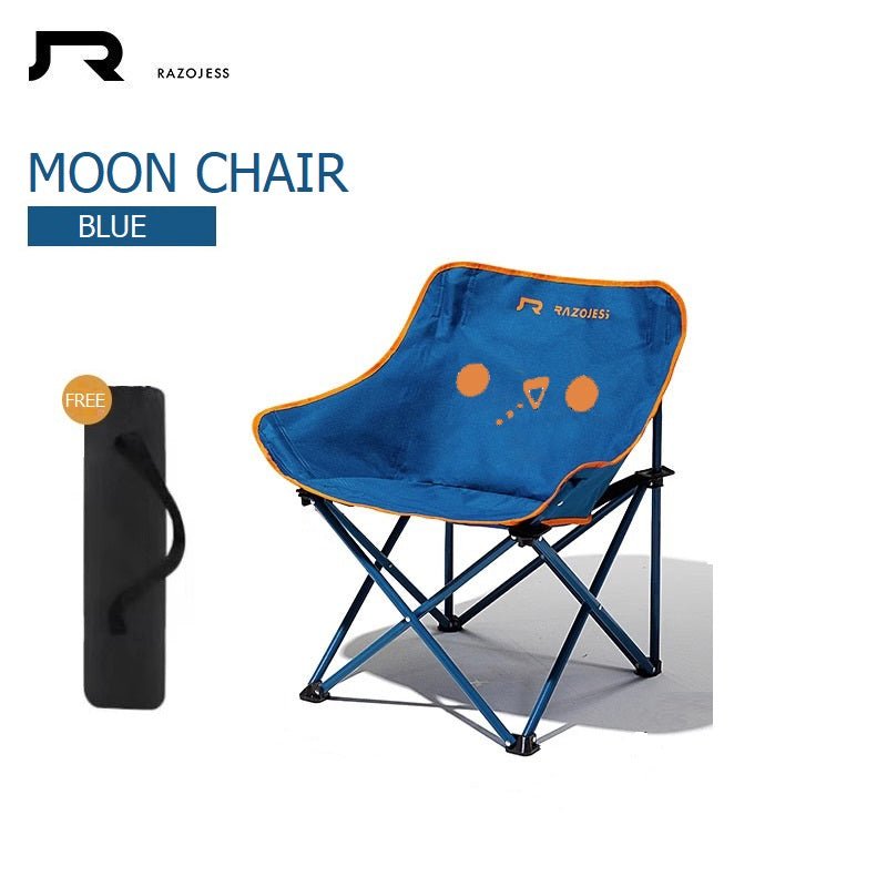 RAZOJESS Moon Chair for Outdoor Camping Fishing Picnic Blue