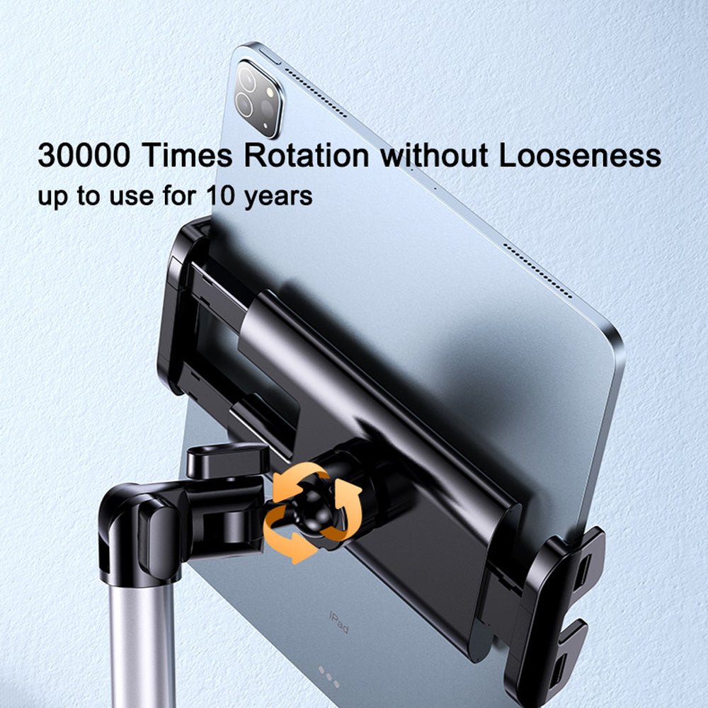 RTAKO 1.6m Retractable Adjustable Lazy Mobile Phone Tablet Floor Stand Rotatable Tablet Holder Bracket