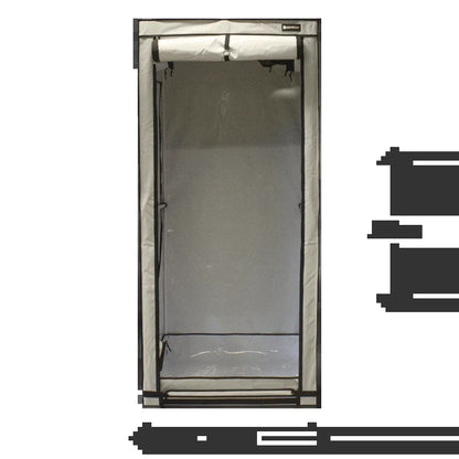 Homebox Q100- Extra Tall Ambient Grow Tent | 100cm x 100cm x 220cm - hydroponic grow room house tent