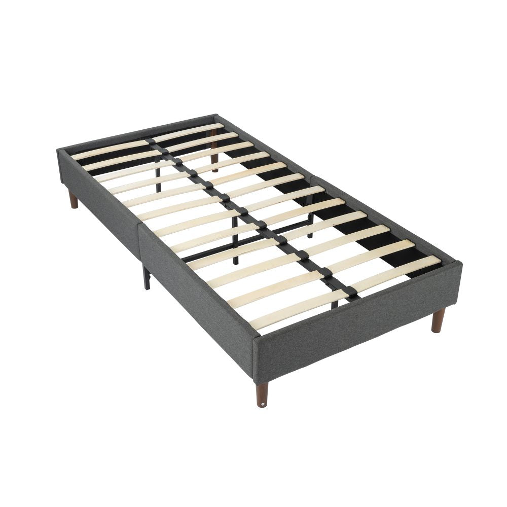 Bed Frame Mattress Foundation (Dark Grey) – Single