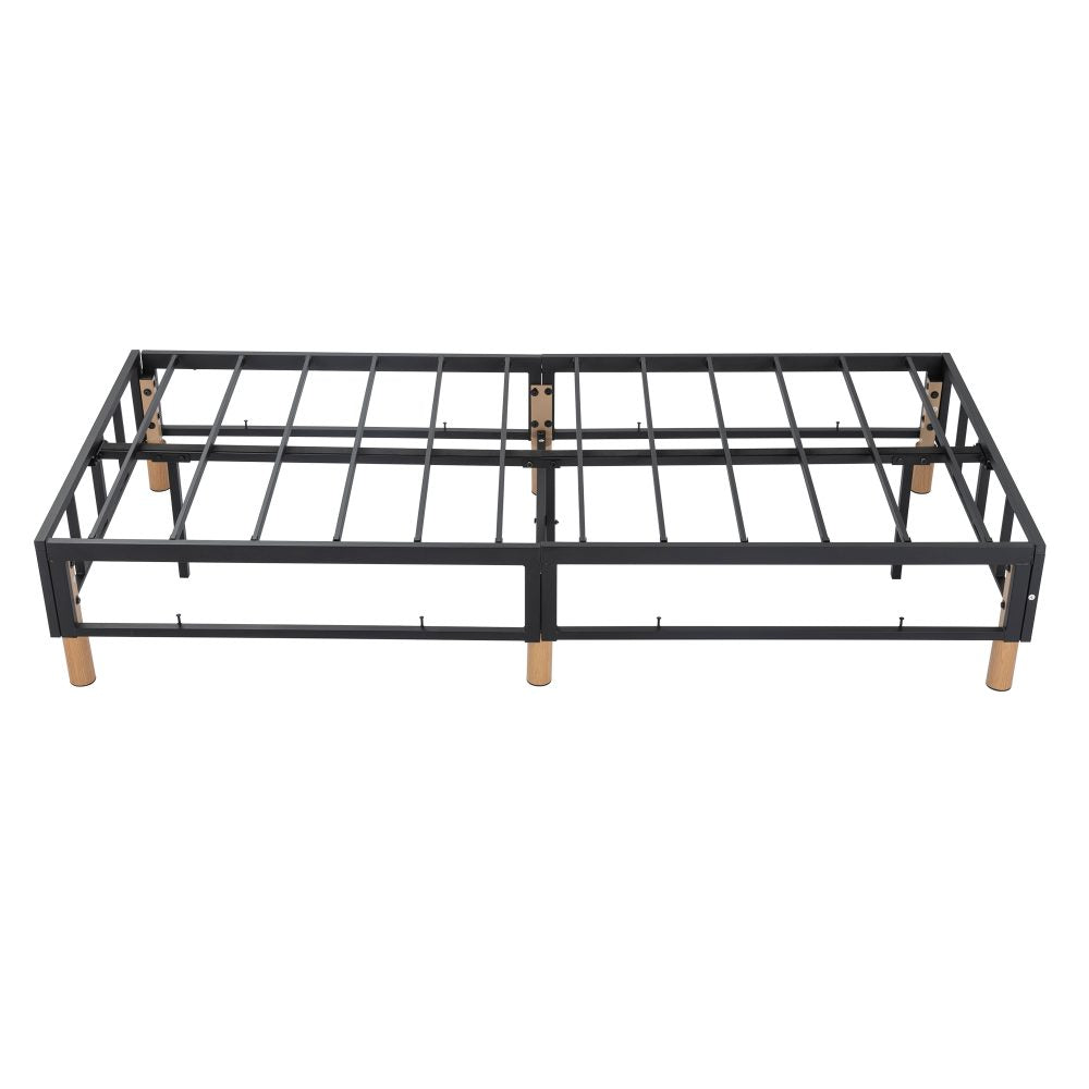 Metal Bedframe Mattress Foundation (Dark Grey) – King