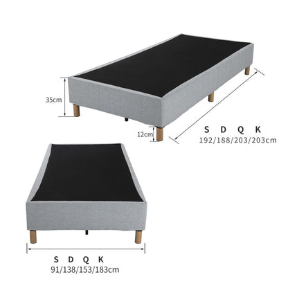 Metal Bedframe Mattress Foundation (Dark Grey) – King