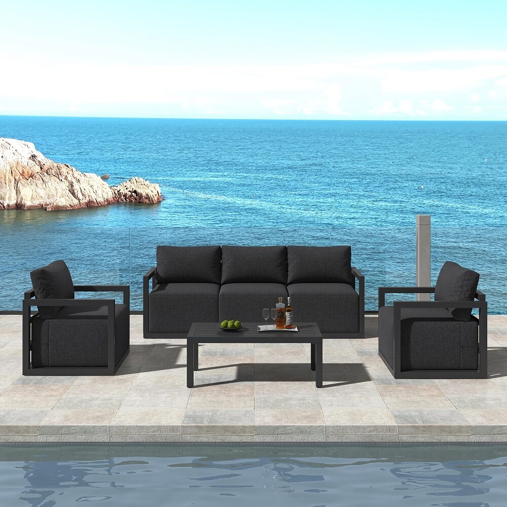 Alfresco 5-Seater Deep-Seated Patio Set – Charcoal Grey