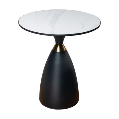 Midnight Elegance Drum Side Table