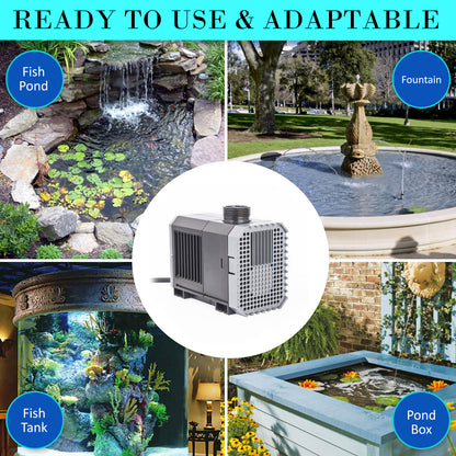 Aquarium Submersible Pond Water Pump 2500L/H 45W 2.7m