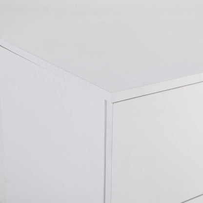 Bedside Table Side Storage Cabinet Nightstand Bedroom 2 Drawer Legs ETTA WHITE