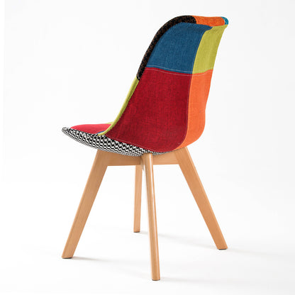 2X Retro Dining Cafe Chair Padded Seat MULTI COLOUR