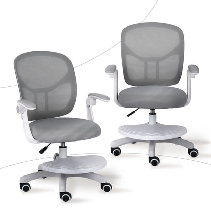 Kids Desk Chair - Children Office Study Seat with Footrest NOVA - Grey