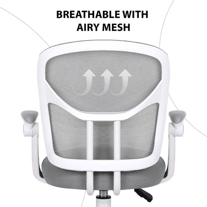 Kids Desk Chair - Children Office Study Seat with Footrest NOVA - Grey