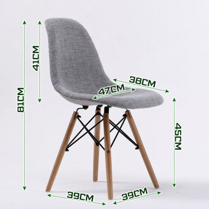 4X Retro Dining Cafe Chair DSW GREY