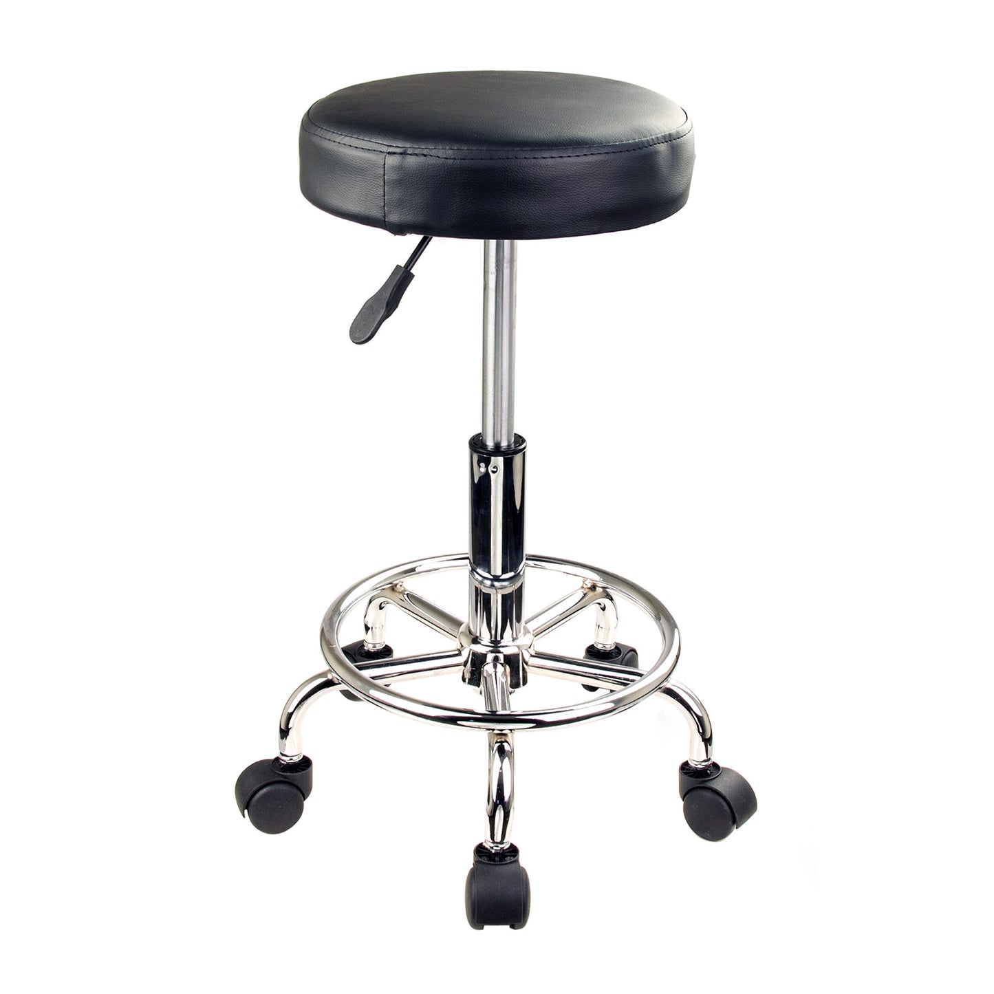 Swivel Salon Barber Stool Chair Round Type BLACK