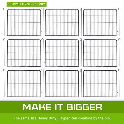 Pet Playpen Heavy Duty Foldable Dog Cage 8 Panel 32in with Cover