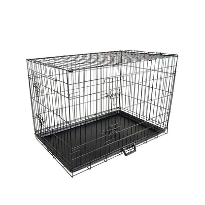 Wire Dog Cage Foldable Crate Kennel 30in with Tray