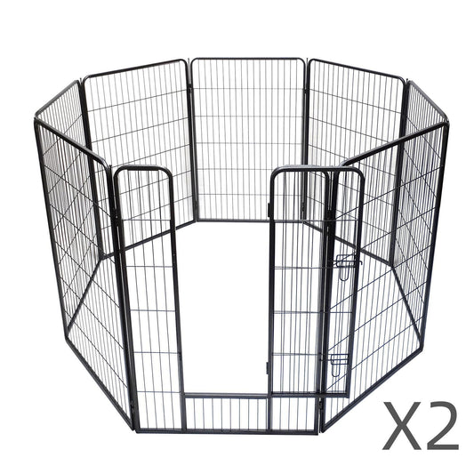 YES4PETS 16 Panels 120 cm Heavy Duty Pet Dog Cat Rabbit Exercise Playpen Puppy Rabbit Fence