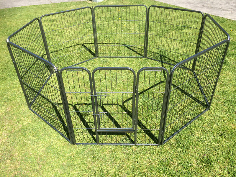 YES4PETS 80 cm Heavy Duty Pet Dog Puppy Cat Rabbit Exercise Playpen Fence With Cover