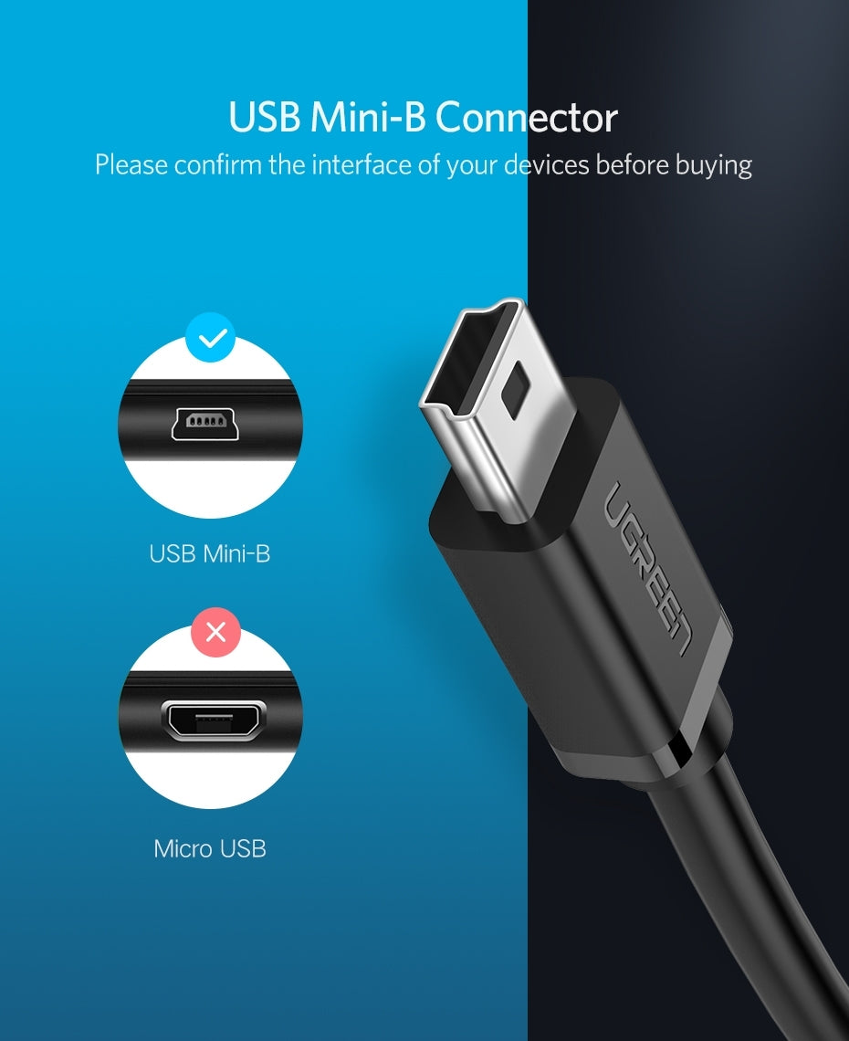 UGREEN 10383 Mini USB Male to USB Female OTG Cable