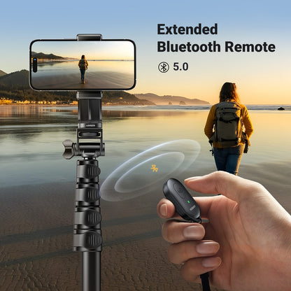 UGREEN 15609 Cell Phone Selfie Stick Tripod 1.7m with Bluetooth Remote