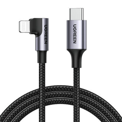 UGREEN 60763 90 Degree USB-C to iPhone 8-pin Cable 1M