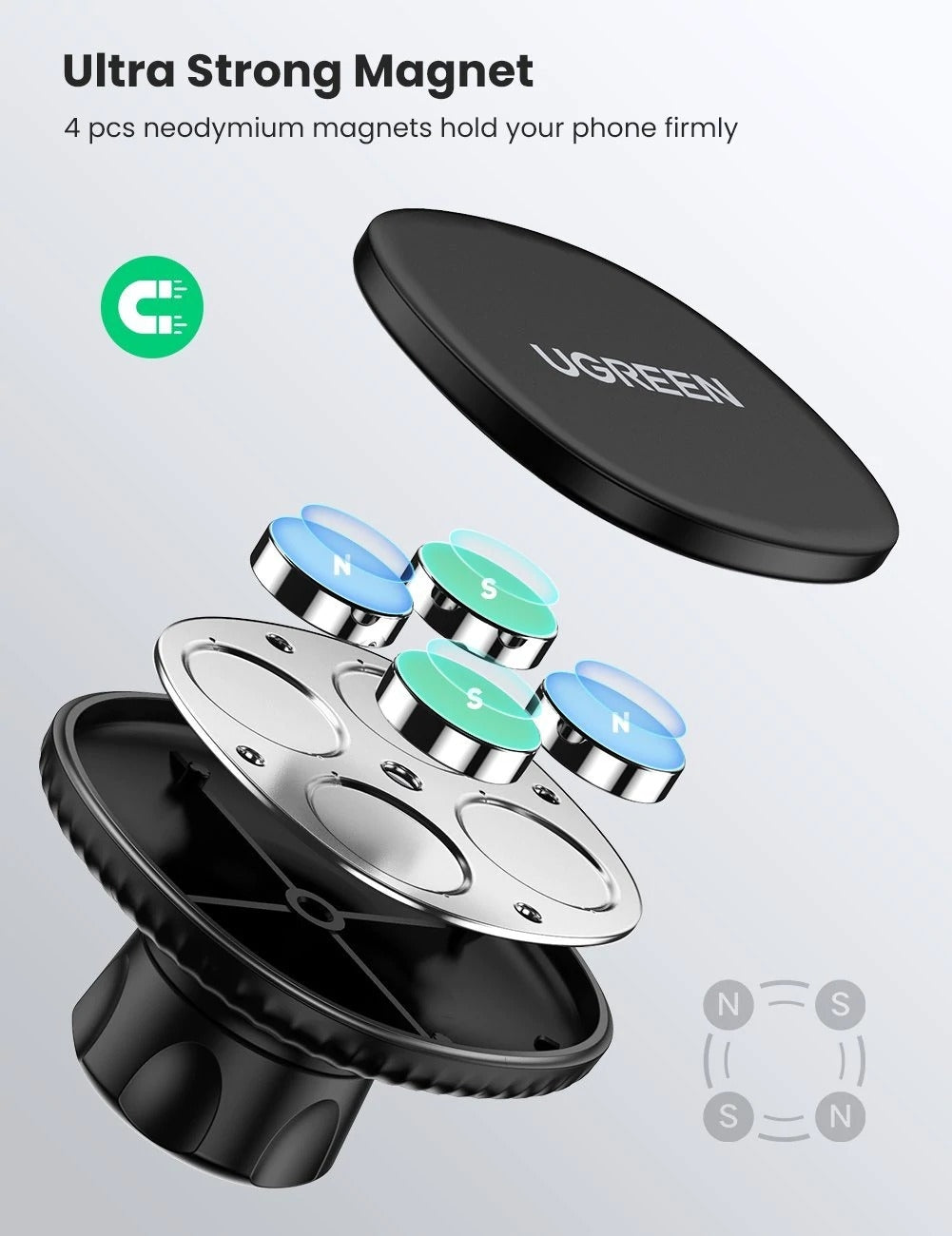 UGREEN 80785 Magnetic Phone Car Mount