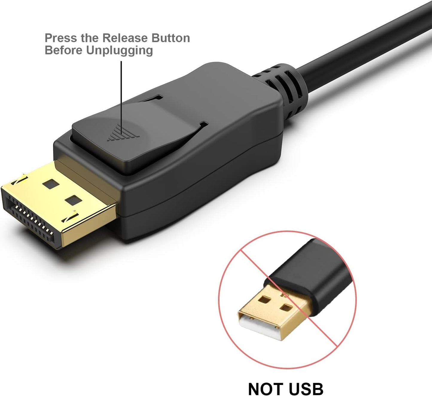 BENFEI DisplayPort to DisplayPort  8K @ 60Hz Cable 1.8m