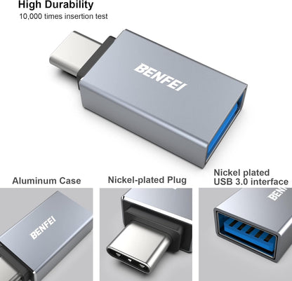 BENFEI USB C to USB 3.0 Adapter, USB C to A Male to Female Adapte