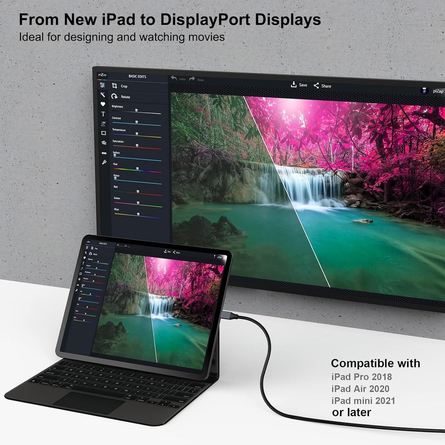 BENFEI USB-C to DisplayPort 3M (10 Feet) Cable(8K@60Hz 4K@144Hz)