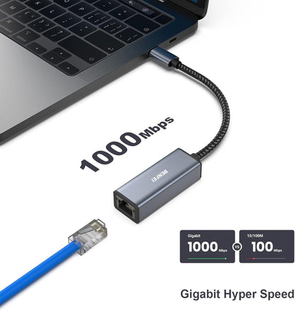 BENFEI USB-C to Ethernet Adapter (Thunderbolt 3 to RJ45)