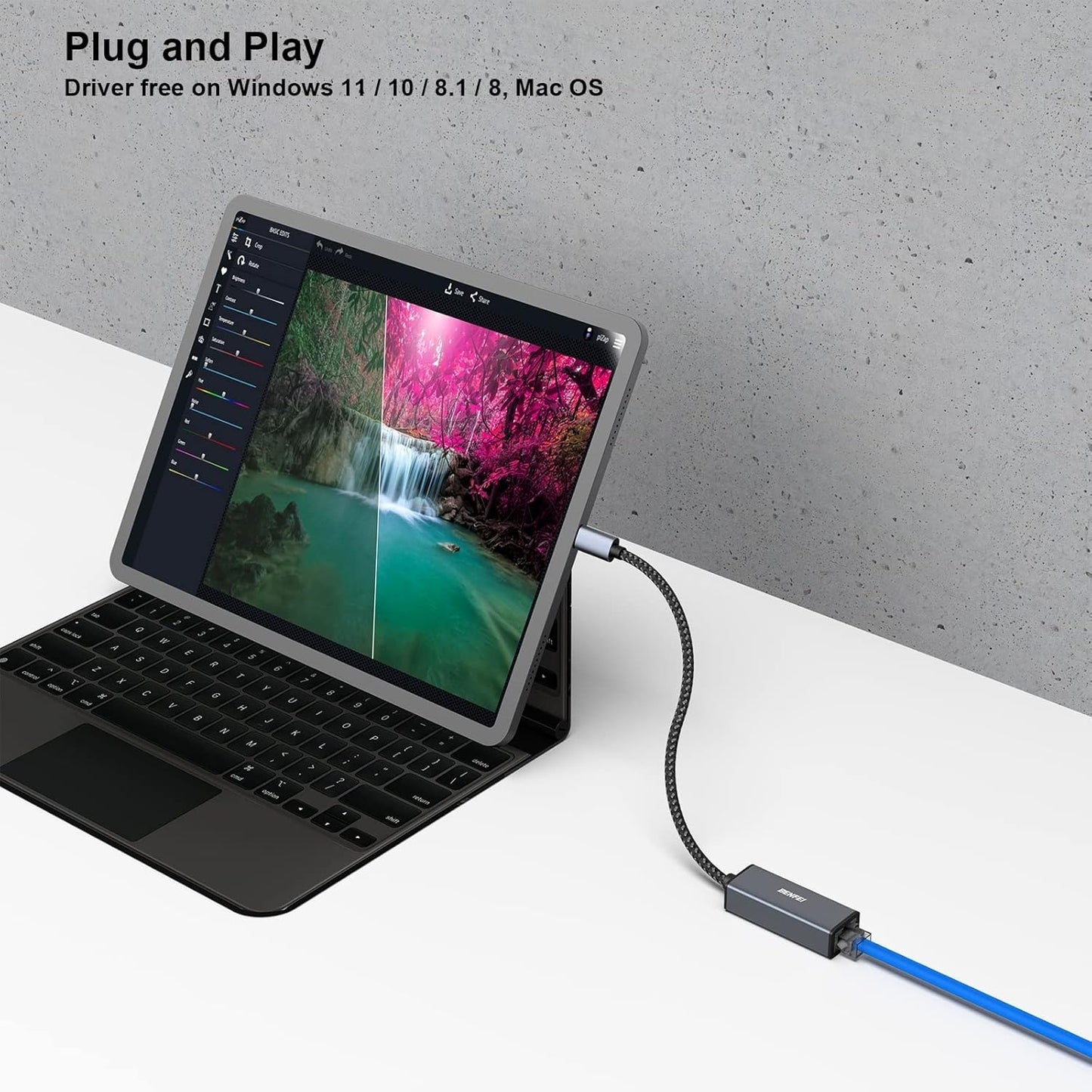 BENFEI USB-C to Ethernet Adapter (Thunderbolt 3 to RJ45)