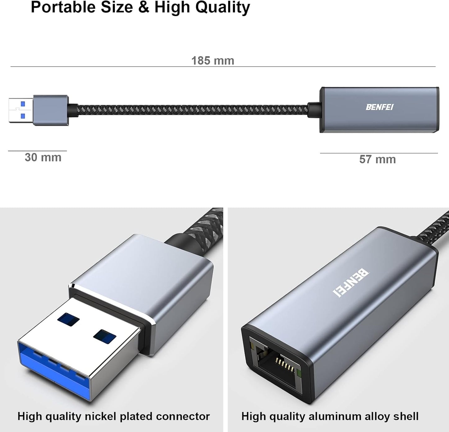 BENFEI USB 3.0 to Gigabit Ethernet Adapter