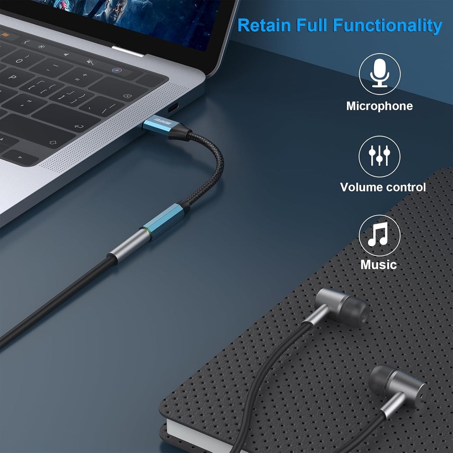 BENFEI USB-C to 3.5mm Audio Jack Adapter