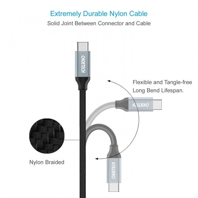 CHOETECH AC0007 USB 3.0 Type-A to Type-C Cable 1M