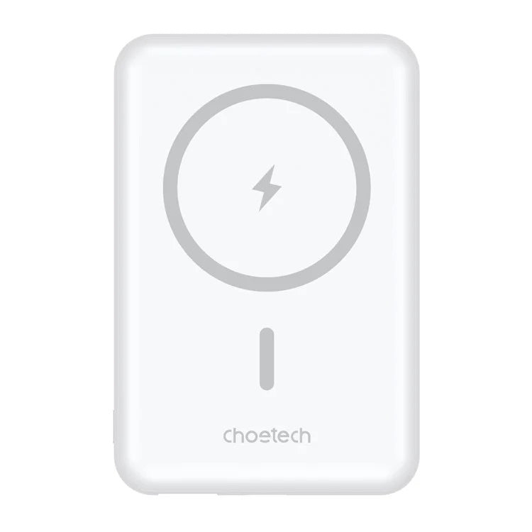 CHOETECH B662-WH USB-A + USB-C + Wireless Magnetic Power bank 5000mAh (White)