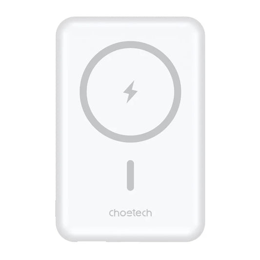 CHOETECH B662-WH USB-A + USB-C + Wireless Magnetic Power bank 5000mAh (White)