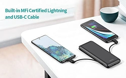 CHOETECH B688-BK 10000mAh MFi Certified PD18W Power Bank (with 2 cables)