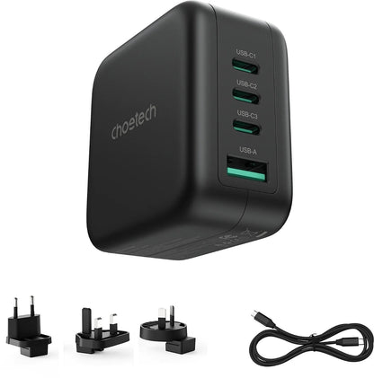 CHOETECH PD6055 GAN USB-C + USB-A 70w Travel Charger (US/EU/UK/AU)