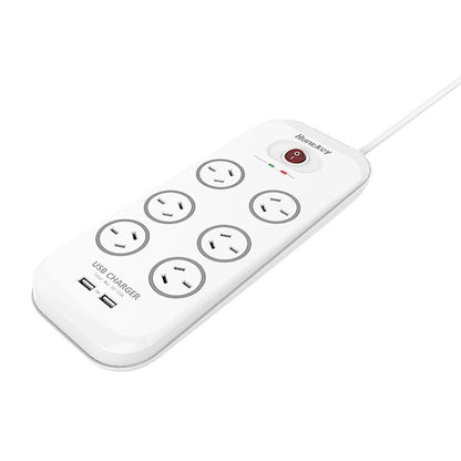 Huntkey 6-Outlet Surge Protector with 2 USB Charging Outlets (SAC607)