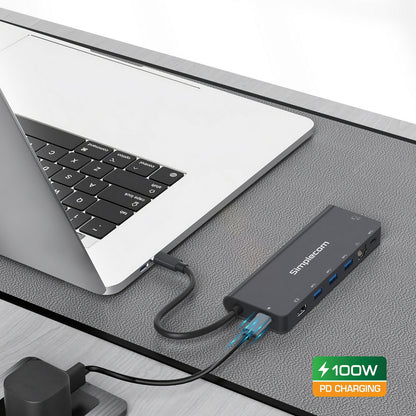 Simplecom CHT590 USB-C SuperSpeed 9-in-1 Multiport Docking Station HDMI 2.0
