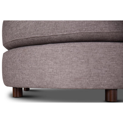 Sunshine Single Sofa Chair Fabric Swivel Ottoman - Grey