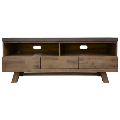 Stony 150cm ETU Entertainment TV Unit with Concrete Top - Grey