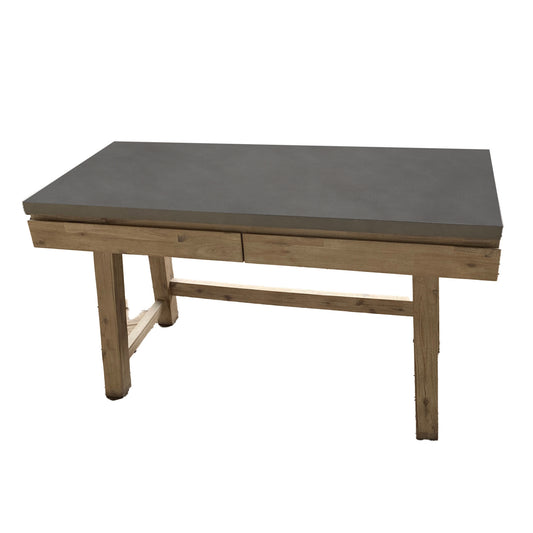 Stony 140cm Computer Writing Desk with Concrete Top - Grey