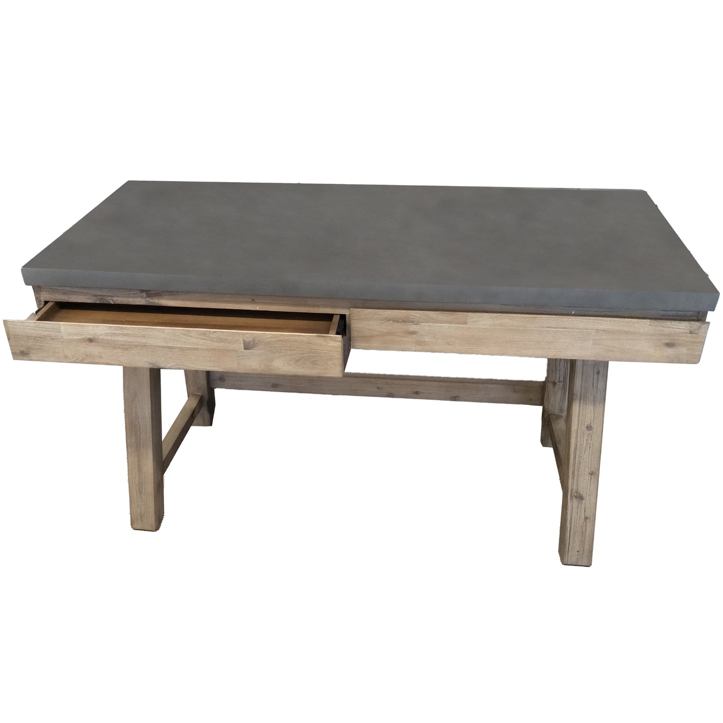 Stony 140cm Computer Writing Desk with Concrete Top - Grey