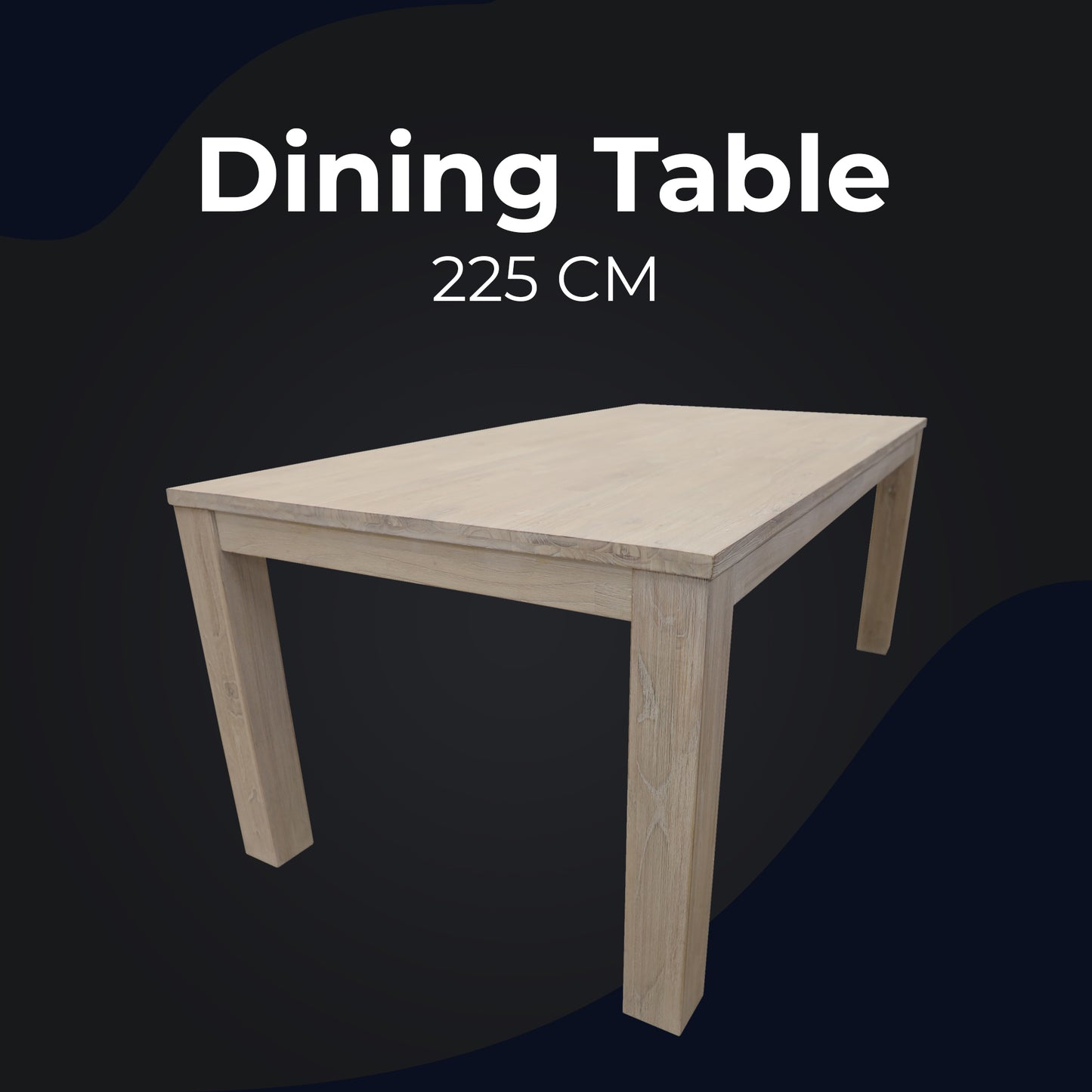 Foxglove Dining Table 225cm Solid Mt Ash Wood Home Dinner Furniture - White