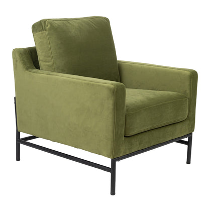 Mylah Fabric Armchair Occasional Accent Arm Chair Green