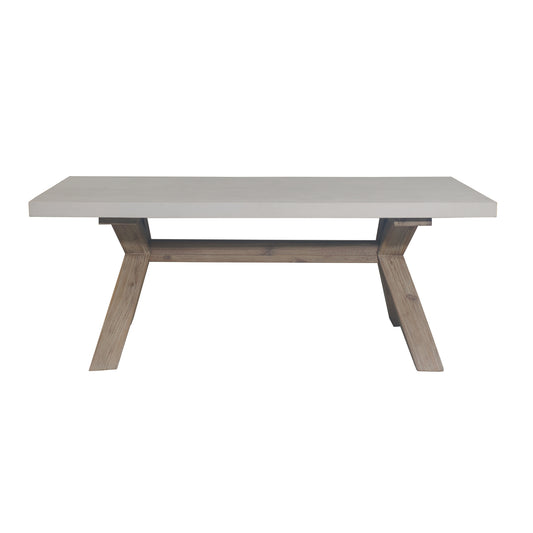 Byron Outdoor Poly Cement Top Coffee Table White