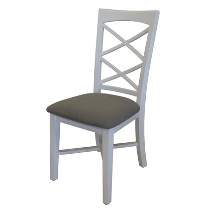 Daisy Dining Chair Set of 2 Solid Acacia Timber Wood Hampton Furniture - White